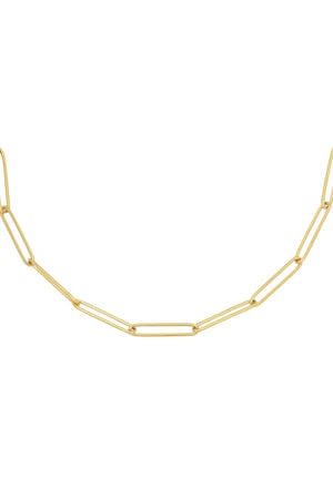 Necklace Plain Chain Gold Color Stainless Steel h5 