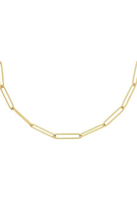 Necklace Plain Chain Gold Color Stainless Steel 2