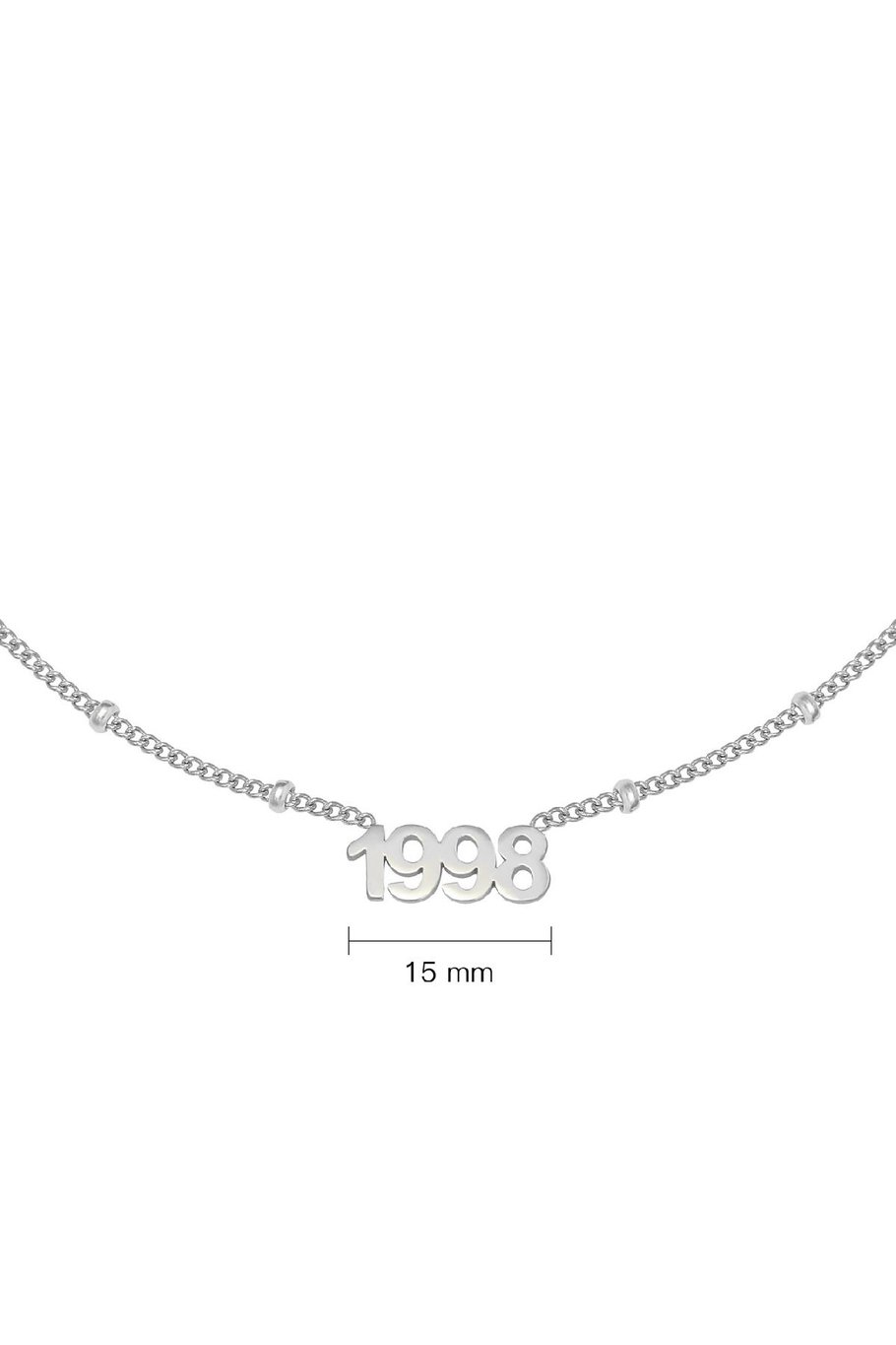 Collier Year 1998 Argenté Acier inoxydable Image2