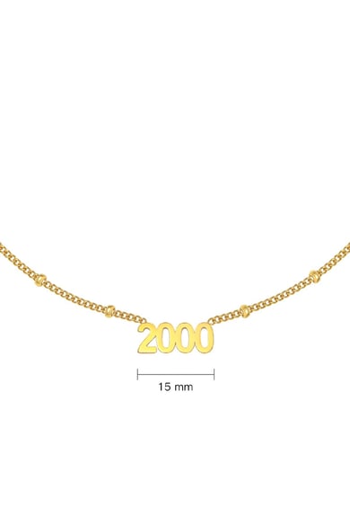Halskette Year 2000 Goldfarbe Edelstahl h5 Bild2