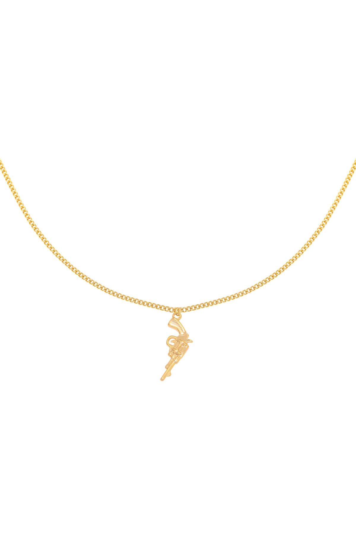 Necklace Gun Gold Color Copper