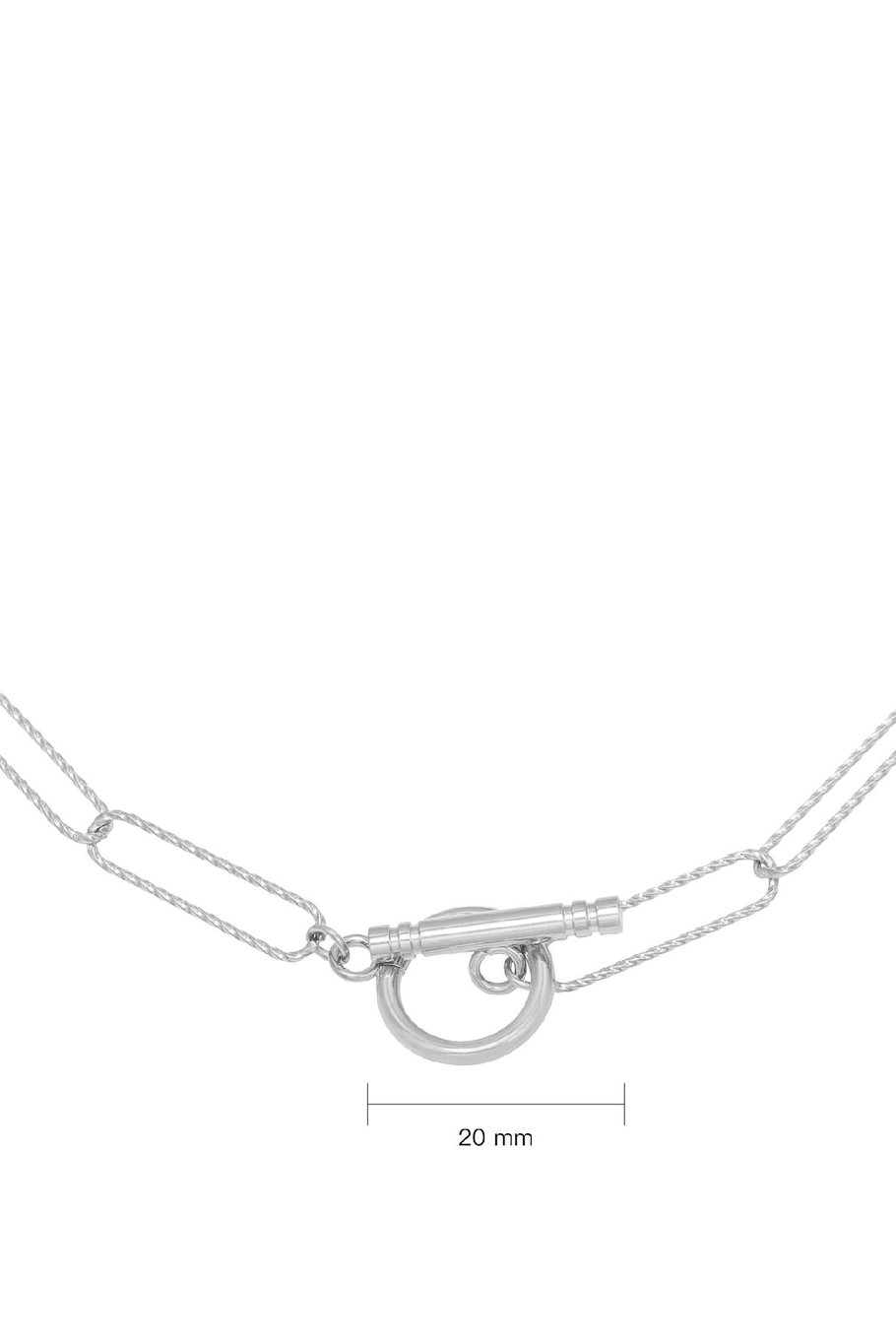 Ketting Airy Squares Zilver Stainless Steel h5Afbeelding2