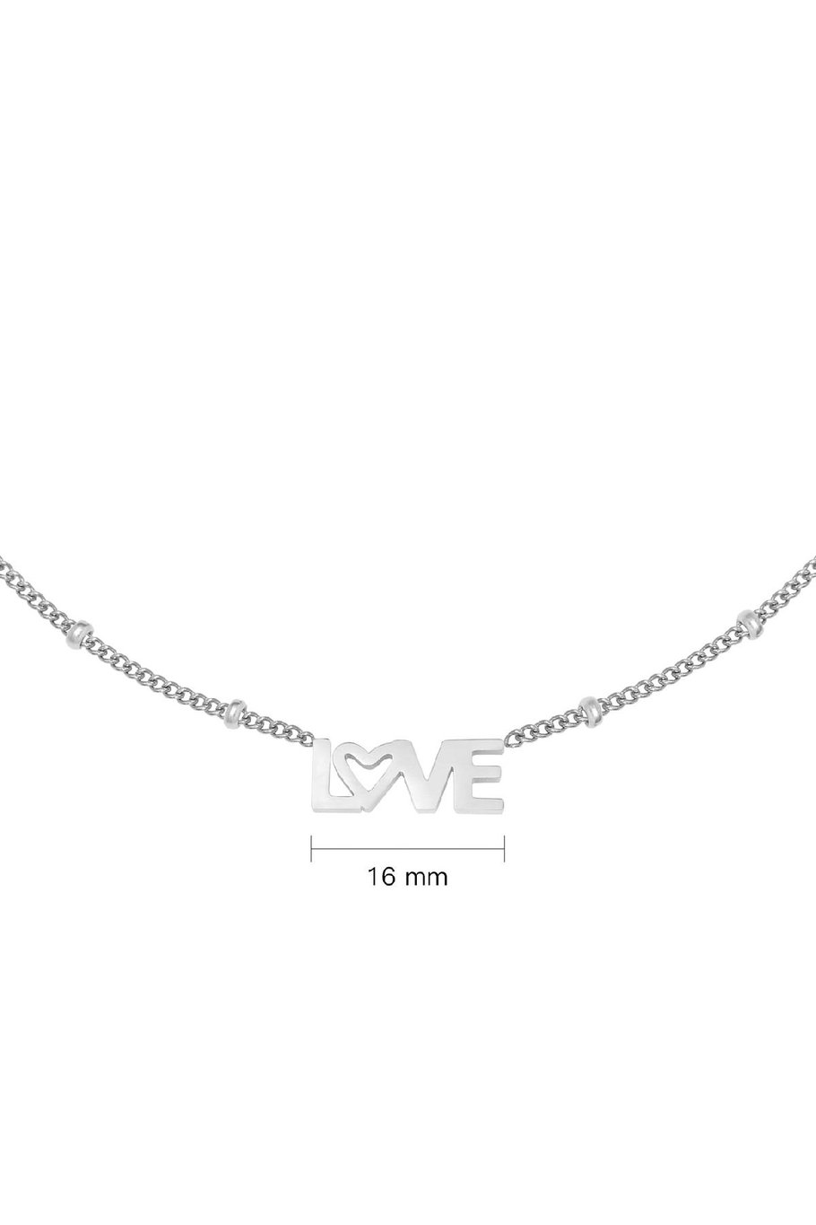 Collier Dotted LOVE Argenté Acier inoxydable Image2