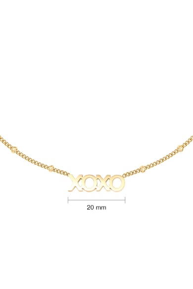 Halskette Dotted XOXO Goldfarbe Edelstahl h5 Bild2