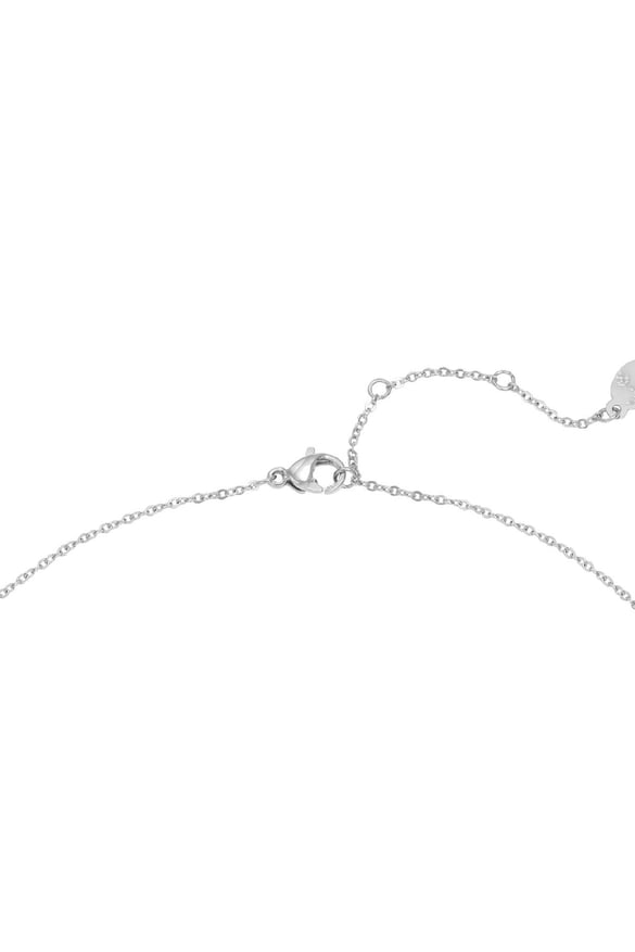 Necklace Row Coins Stars Silver Color Stainless Steel 2
