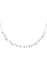 Silver color / Necklace Floating Triangles Silver Color Stainless Steel 