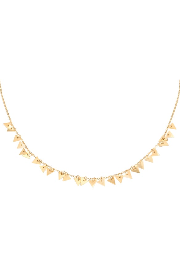 Necklace Floating Triangles Gold Color Stainless Steel 2