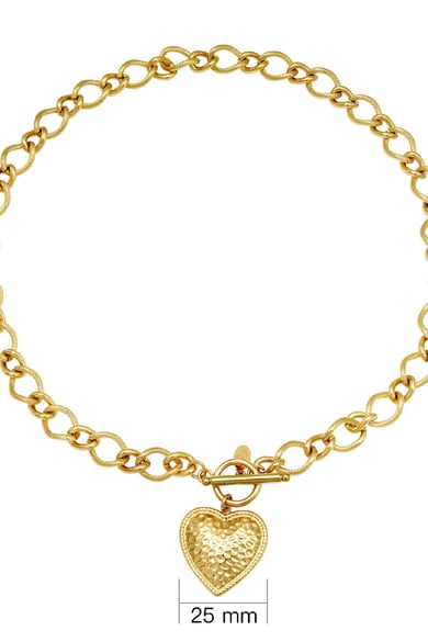 Necklace Heart of Gold Color Stainless Steel h5 Picture2