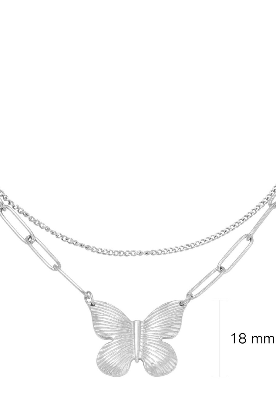Ketting Butterfly Chain Zilver Stainless Steel Afbeelding2