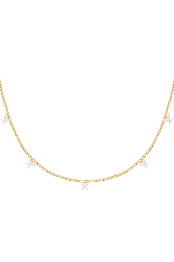 Necklace Shiny Butterfly Gold Color Copper 2