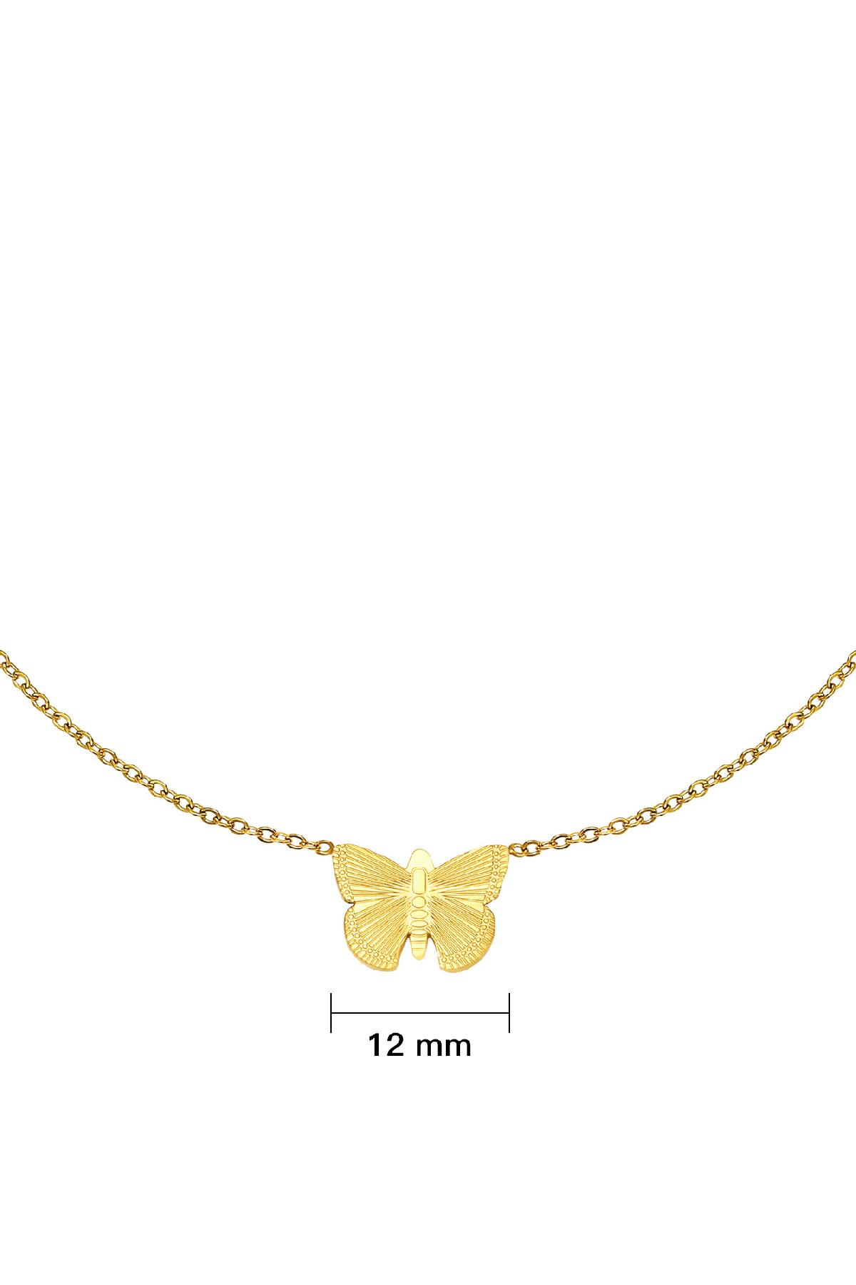 Necklace Butterfly Gold Color Stainless Steel Picture3