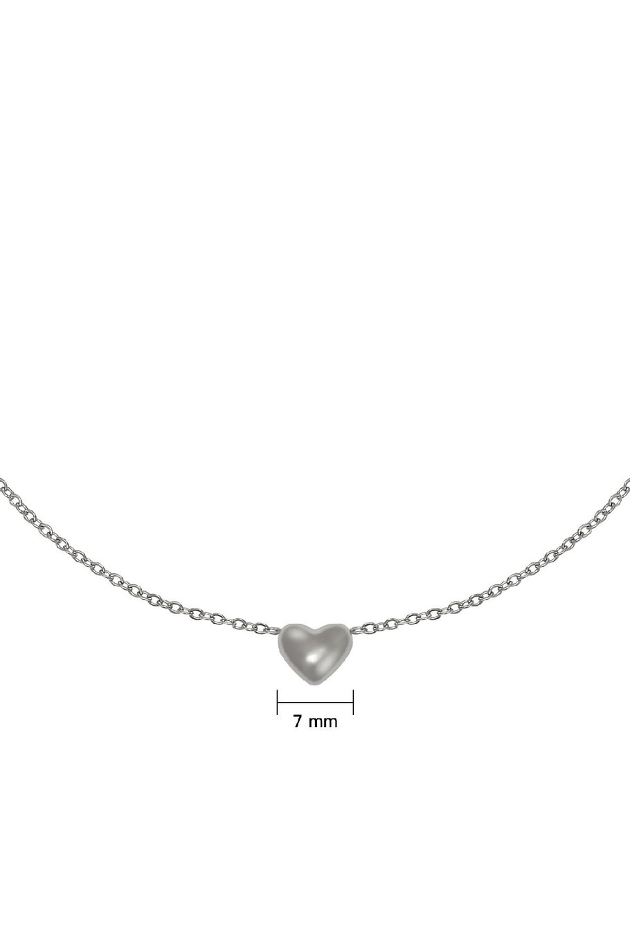 Necklace Always in my Heart Silver Color Stainless Steel h5Picture3