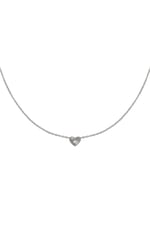 Silver color / Necklace Always in my Heart Silver Color Stainless Steel Picture2