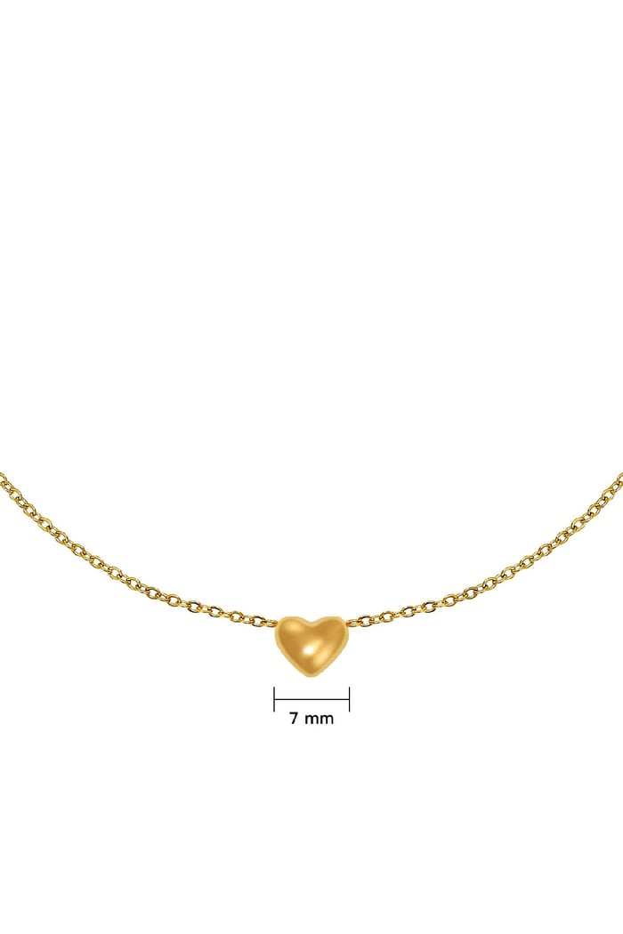 Necklace Always in my Heart Gold Color Stainless Steel Picture3