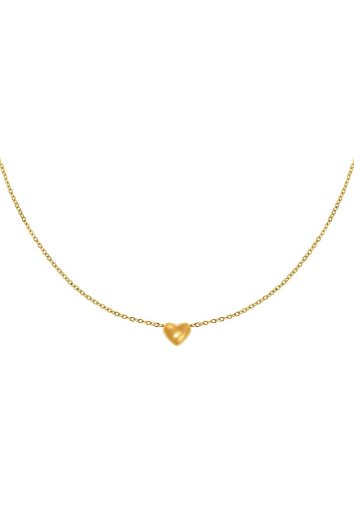 Necklace Always in my Heart Gold Color Stainless Steel 