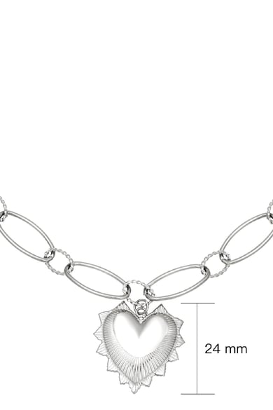 Ketting big chunky heart Zilver Stainless Steel h5 Afbeelding3