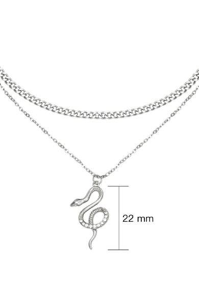 Necklace Chained Snake Silver Color Stainless Steel h5 Picture2