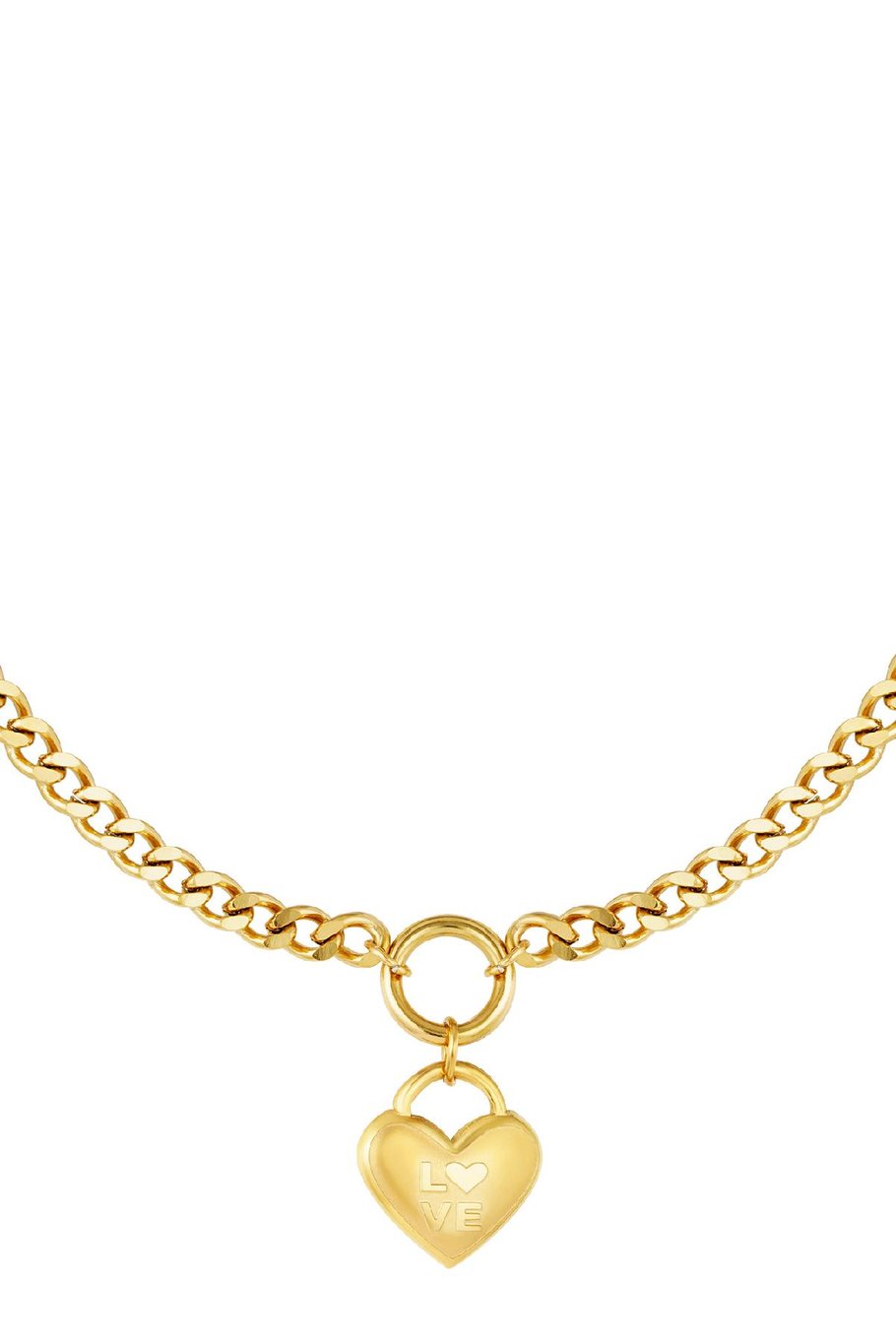 Collier Un Coeur Plein d'Amour Couleur or Acier inoxydable Image4