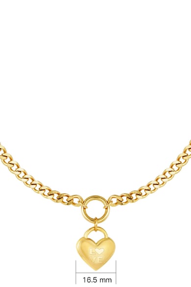 Collier Un Coeur Plein d'Amour Couleur or Acier inoxydable h5 Image5