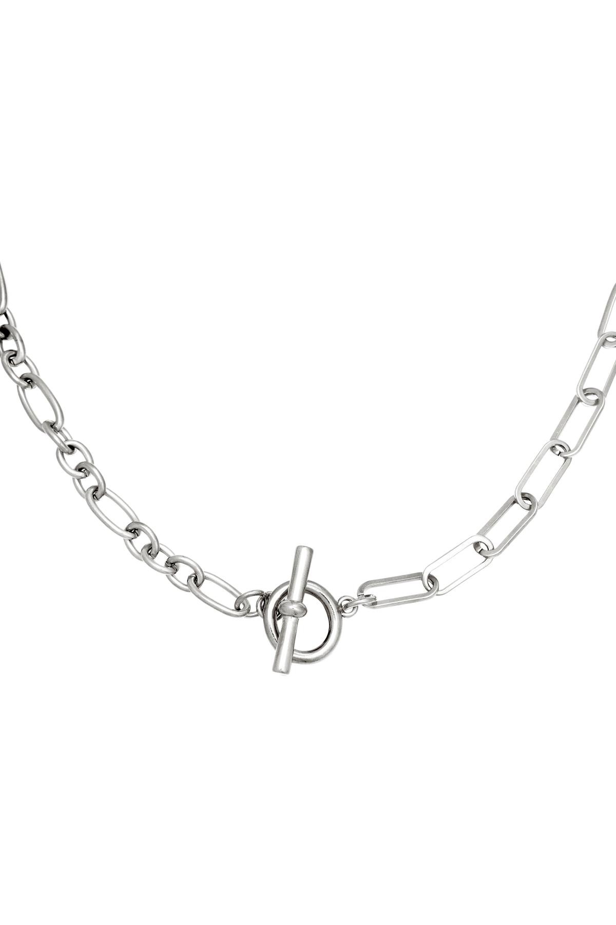 Necklace Lucky Lock  Silver Color Stainless Steel 