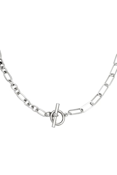 Necklace Lucky Lock  Silver Color Stainless Steel h5 