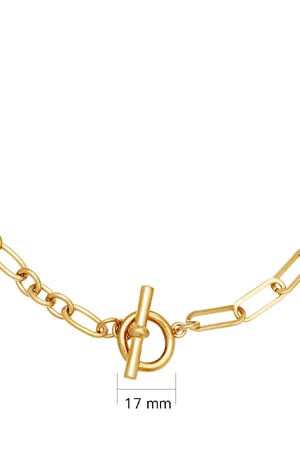 Necklace Lucky Lock  Gold Color Stainless Steel h5 Picture2