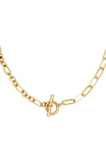 Gold color / Necklace Lucky Lock  Gold Color Stainless Steel 