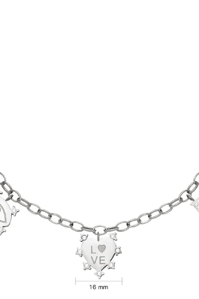 Collar Eye-Love-You Chunky Plata Acero inoxidable h5 Imagen4