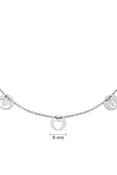 Collar Eye-Love-You Coin Plata Acero inoxidable h5 Imagen2