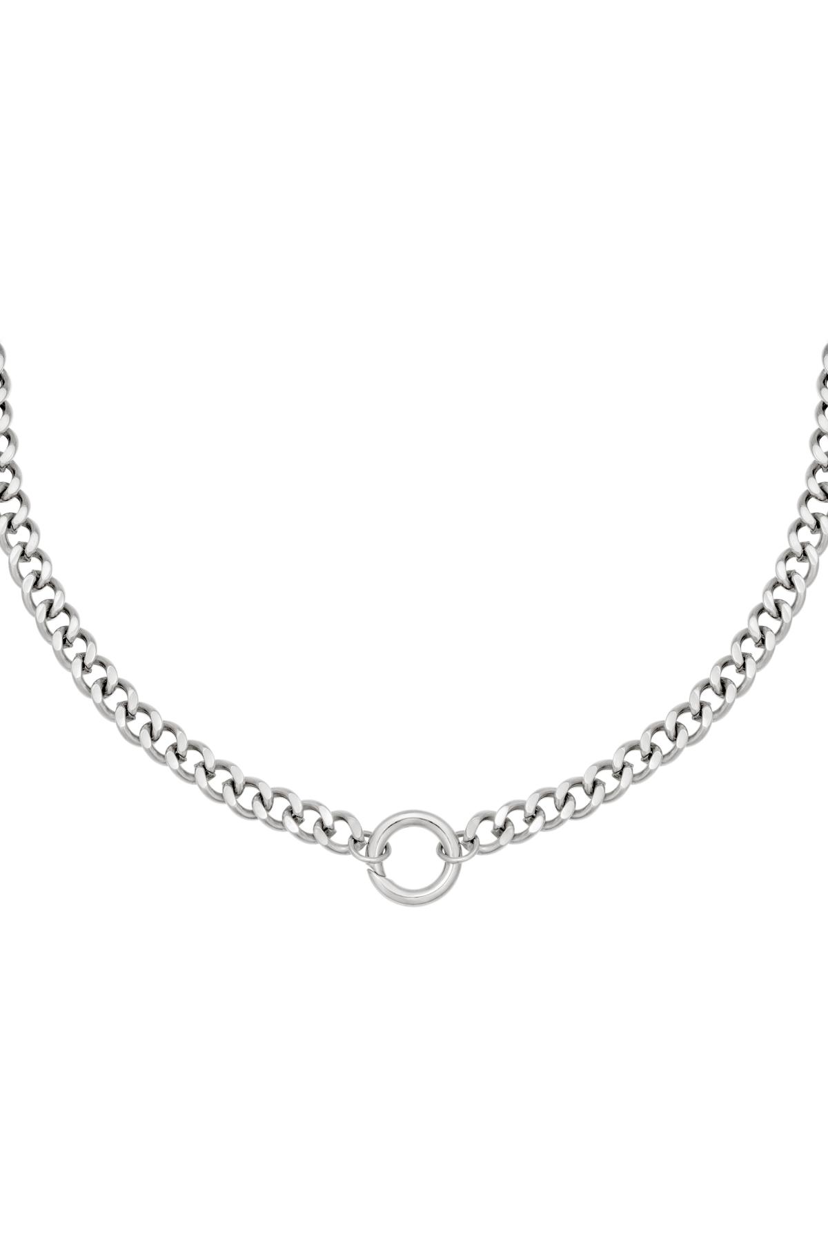 Necklace Genua Silver Color Stainless Steel 