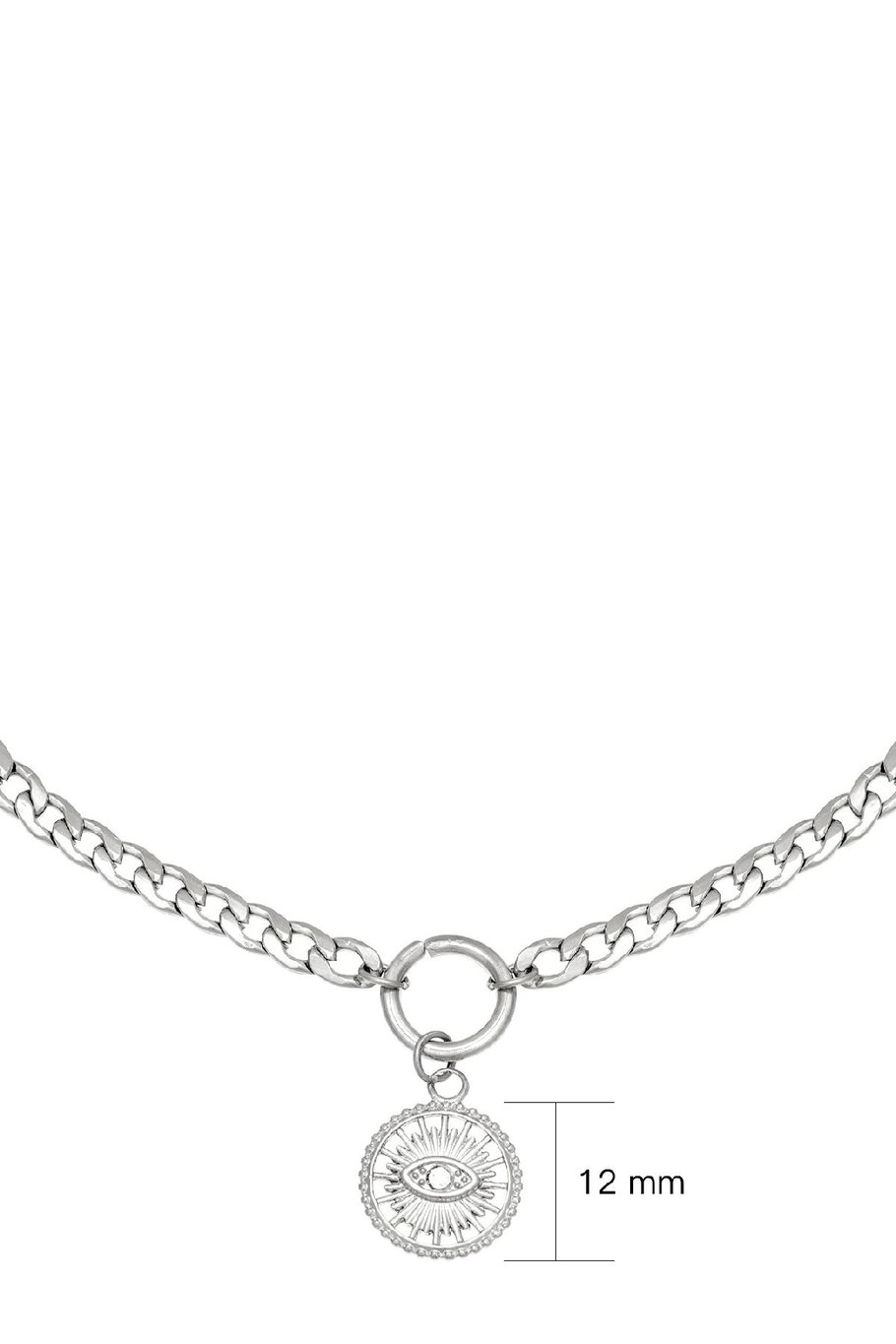 Collier Sundial Argenté Acier inoxydable Image3