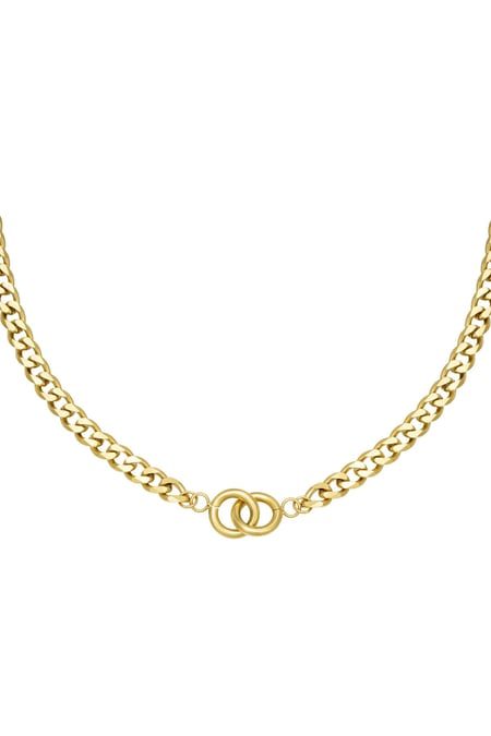 Necklace Intertwined Gold Color Stainless Steel