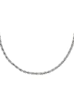 Silver color / Necklace Twisted Chain Silver Color Stainless Steel 