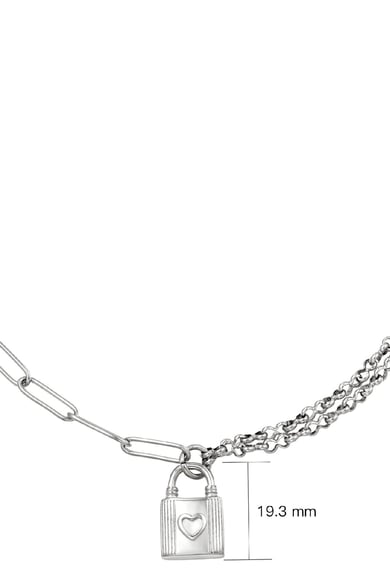 Rostfrei Stahl Halskette Schloss Silber Edelstahl h5 Bild3