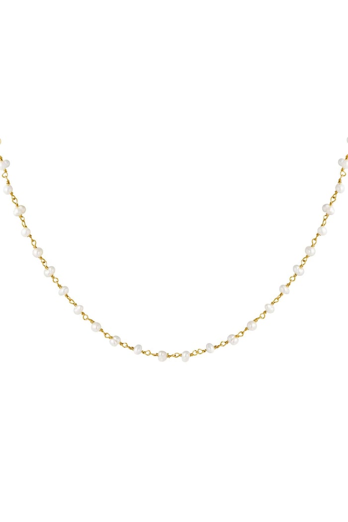 Kette Chain of Pearls Goldfarbe Vergoldet 