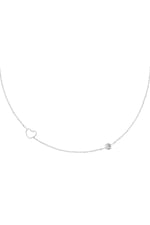 White / Birthstone necklace April silver color White Stainless Steel Picture12