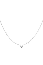 Silver color / Stainless steel V necklace Silver color Picture2