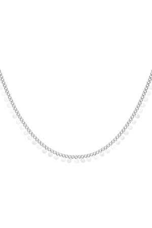 Stainless steel necklace circles Silver color h5 