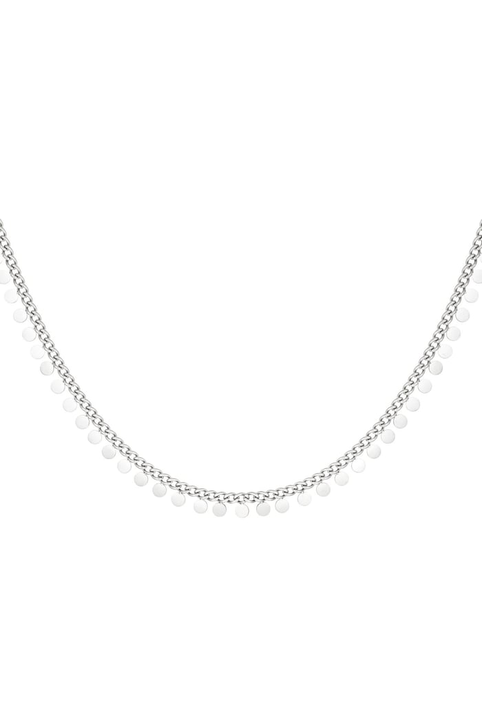 Stainless steel necklace circles Silver color 