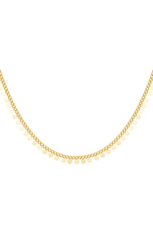 Stainless steel necklace circles Gold color h5 