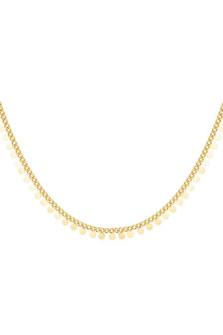 Stainless steel necklace circles Gold color 2