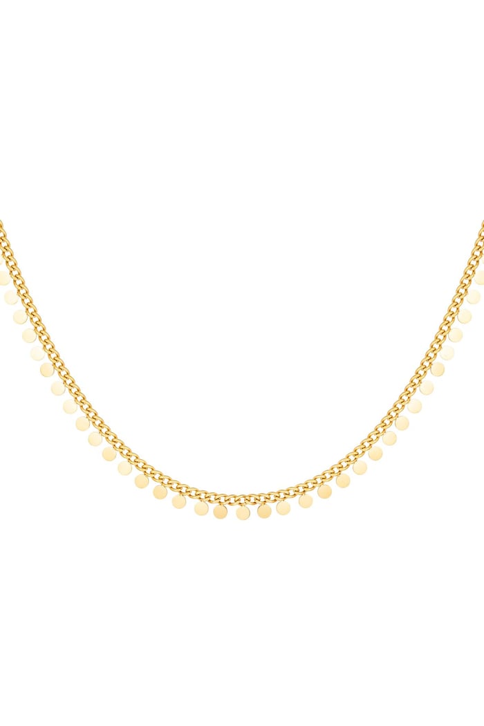 Stainless steel necklace circles Gold color 