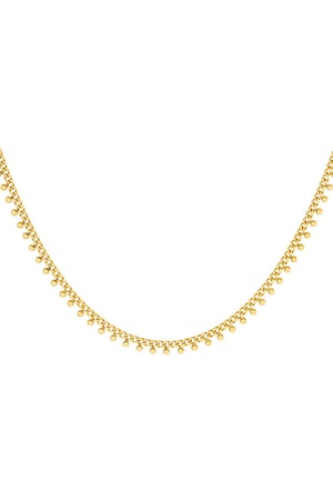 Stainless steel necklace dots Gold color h5 