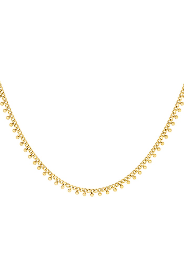 Stainless steel necklace dots Gold color 