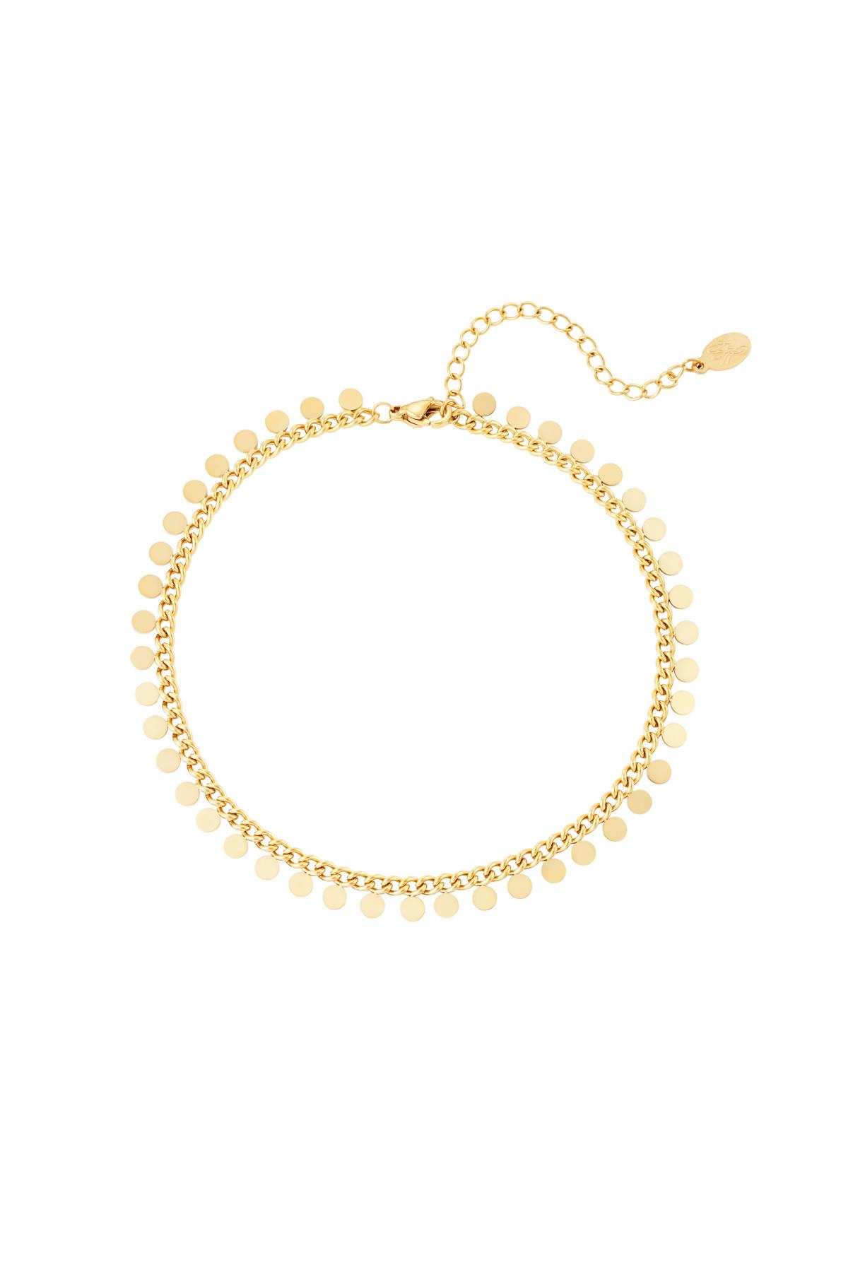 Stainless steel anklet circles Silver color