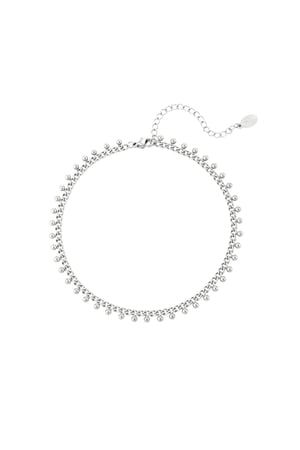 Stainless steel anklet dots Silver color h5 