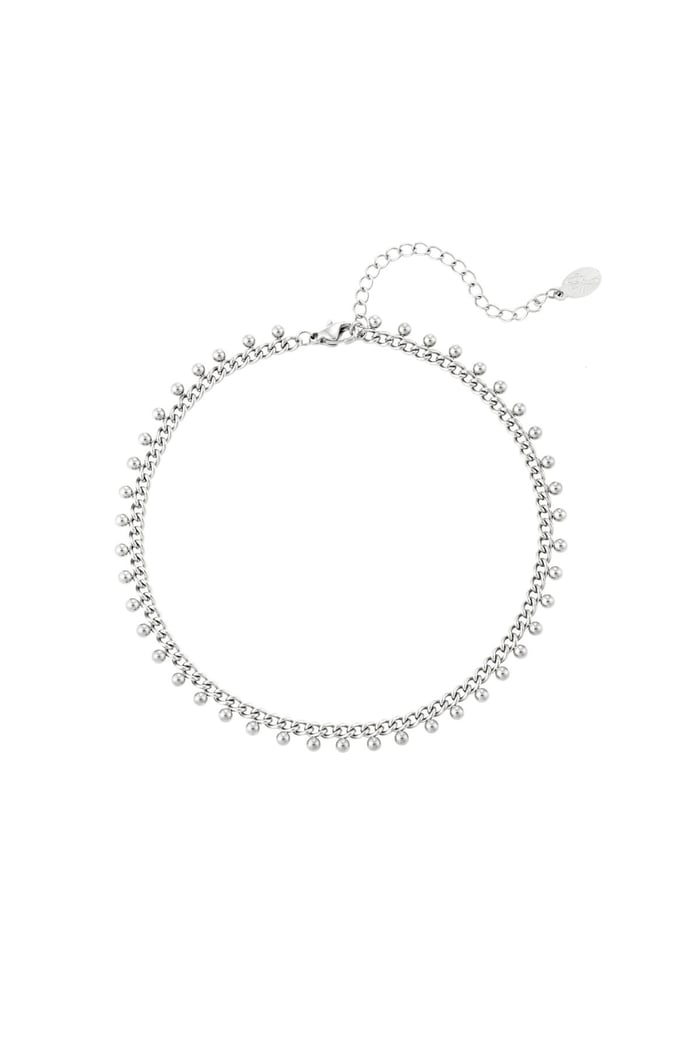 Stainless steel anklet dots Silver color 