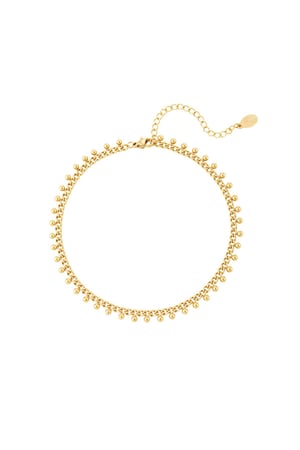 Stainless steel anklet dots Gold color h5 