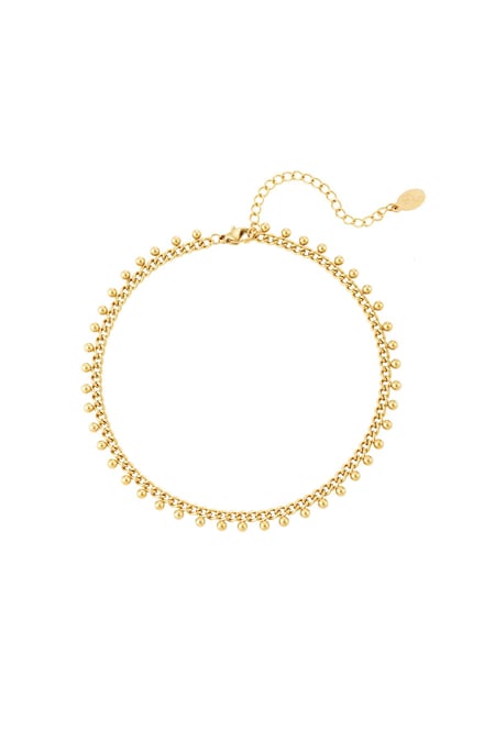 Stainless steel anklet dots Gold color 2