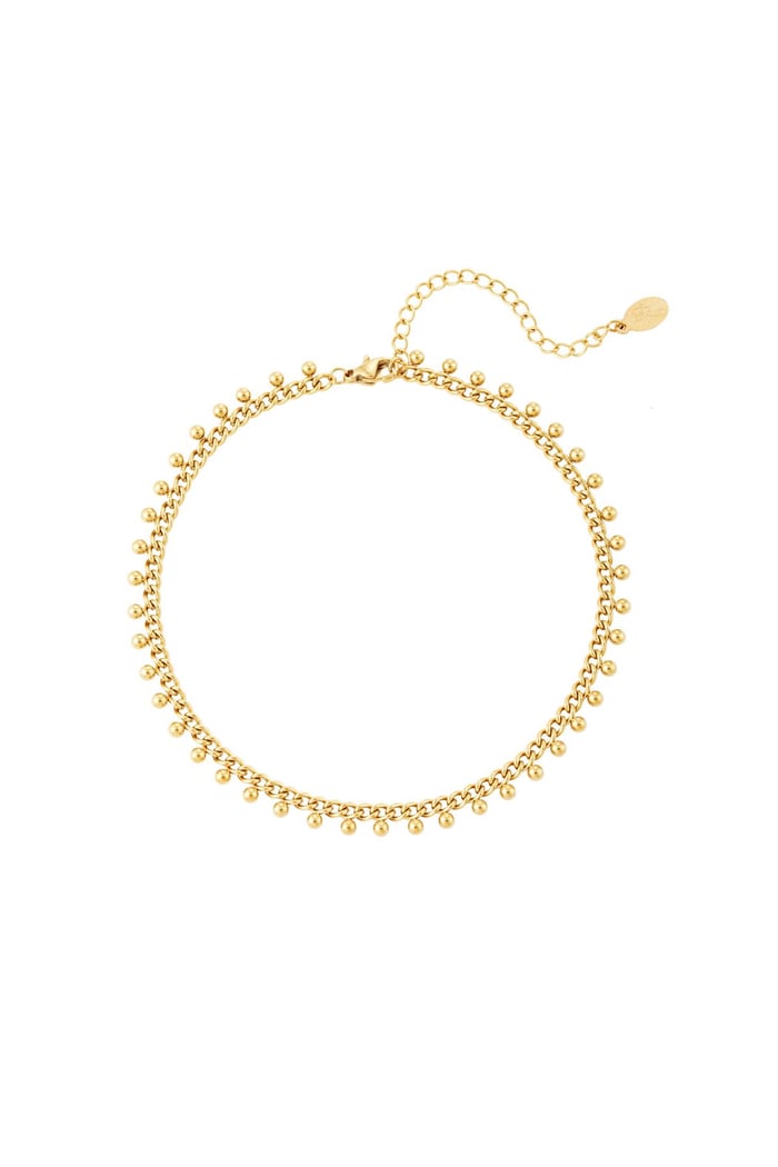 Stainless steel anklet dots Gold color 